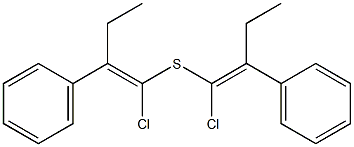 Ethyl(1-chloro-2-phenylethenyl) sulfide 구조식 이미지