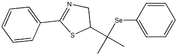 2-Phenyl-5-[1-methyl-1-(phenylseleno)ethyl]-2-thiazoline Structure