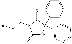 5,5-Diphenyl-3-(2-hydroxyethyl)hydantoin Structure