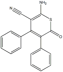 3,4-Diphenyl-2-oxo-6-amino-2H-thiopyran-5-carbonitrile Structure