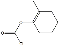 Chloroformic acid 2-methyl-1-cyclohexenyl ester 구조식 이미지