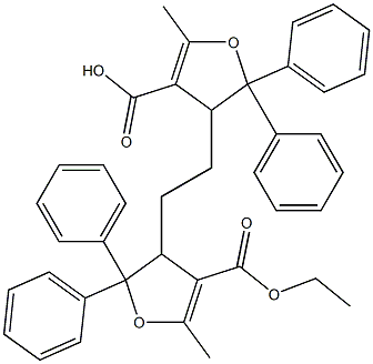 3,3'-(Ethylene)bis[2,3-dihydro-5-methyl-2,2-diphenylfuran-4-carboxylic acid ethyl] ester Structure