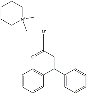 3,3-Diphenylpropionic acid 1,1-dimethylpiperidinium-4-yl ester 구조식 이미지