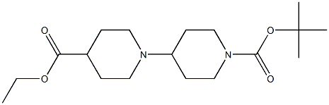 4-[4-(Ethoxycarbonyl)piperidino]piperidine-1-carboxylic acid tert-butyl ester 구조식 이미지