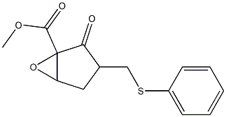 1,5-Epoxy-2-oxo-3-(phenylthiomethyl)cyclopentane-1-carboxylic acid methyl ester 구조식 이미지