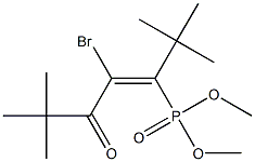 (E)-2,2,6,6-Tetramethyl-4-bromo-3-oxo-4-hepten-5-ylphosphonic acid dimethyl ester 구조식 이미지