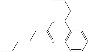 Hexanoic acid 1-phenylbutyl ester Structure