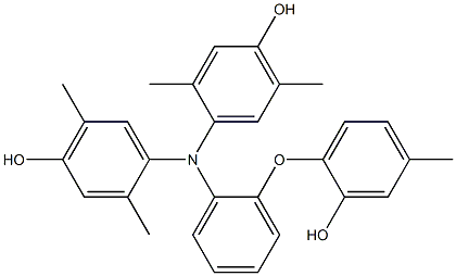 N,N-Bis(4-hydroxy-2,5-dimethylphenyl)-2-(2-hydroxy-4-methylphenoxy)benzenamine Structure