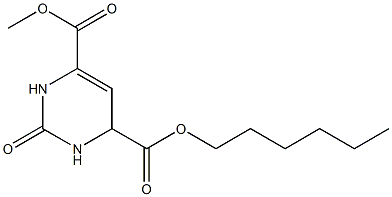 2-Oxo-1,2,3,6-tetrahydropyrimidine-4,6-dicarboxylic acid 4-methyl 6-hexyl ester 구조식 이미지