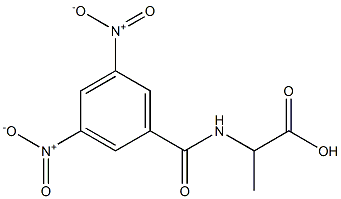 2-[(3,5-Dinitrophenyl)carbonylamino]propionic acid Structure