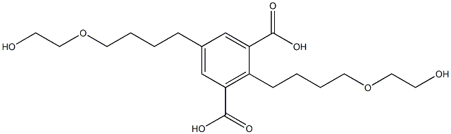 2,5-Bis(7-hydroxy-5-oxaheptan-1-yl)isophthalic acid Structure