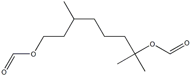 Diformic acid 3,7-dimethyl-1,7-octanediyl ester Structure