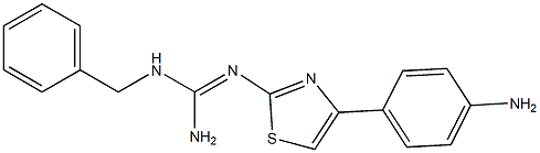 2-[[Amino(benzylamino)methylene]amino]-4-(4-aminophenyl)thiazole 구조식 이미지