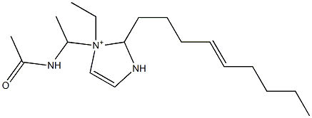 1-[1-(Acetylamino)ethyl]-1-ethyl-2-(4-nonenyl)-4-imidazoline-1-ium 구조식 이미지