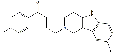 1-(4-Fluorophenyl)-4-[(8-fluoro-1,3,4,5-tetrahydro-2H-pyrido[4,3-b]indol)-2-yl]-1-butanone Structure