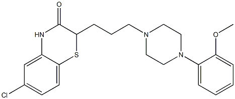 2-[3-[4-(2-Methoxyphenyl)piperazin-1-yl]propyl]-6-chloro-2H-1,4-benzothiazin-3(4H)-one 구조식 이미지