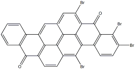 7,9,10,13-Tetrabromo-8,16-pyranthrenedione 구조식 이미지