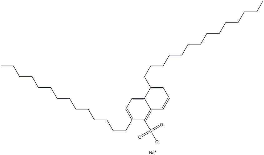 2,5-Ditetradecyl-1-naphthalenesulfonic acid sodium salt Structure