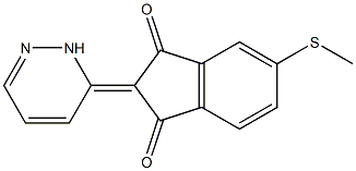 5-Methylthio-2-[pyridazin-3(2H)-ylidene]indane-1,3-dione Structure