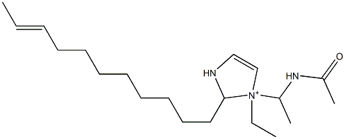 1-[1-(Acetylamino)ethyl]-1-ethyl-2-(9-undecenyl)-4-imidazoline-1-ium Structure