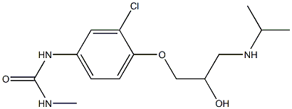 1-Methyl-3-[3-chloro-4-[2-hydroxy-3-[isopropylamino]propoxy]phenyl]urea 구조식 이미지