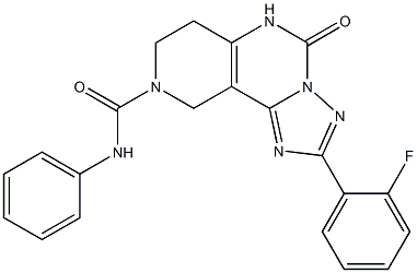 2-(2-Fluorophenyl)-4,5,6,7-tetrahydro-4-oxo-N-phenyl-1,3,3a,5,8-pentaaza-3aH-benz[e]indene-8(9H)-carboxamide Structure