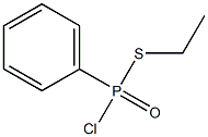 Phenylphosphonochloridothioic acid S-ethyl ester 구조식 이미지