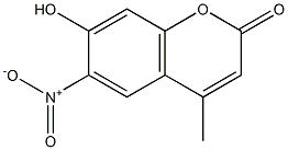 4-Methyl-7-hydroxy-6-nitrocoumarin 구조식 이미지
