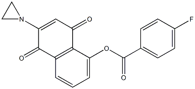 2-(1-Aziridinyl)-5-(4-fluorobenzoyloxy)-1,4-naphthoquinone 구조식 이미지