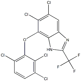 5,6-Dichloro-7-(2,3,6-trichlorophenoxy)-2-trifluoromethyl-1H-benzimidazole 구조식 이미지