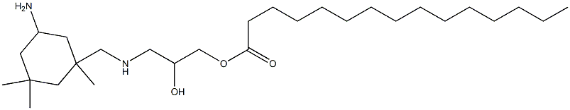 3-[[N-(3-Pentadecanoyloxy-2-hydroxypropyl)amino]methyl]-3,5,5-trimethylcyclohexylamine 구조식 이미지