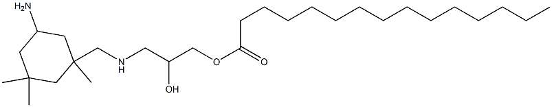 3-[[N-(3-Pentadecanoyloxy-2-hydroxypropyl)amino]methyl]-3,5,5-trimethylcyclohexylamine Structure