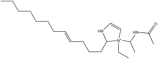 1-[1-(Acetylamino)ethyl]-2-(4-dodecenyl)-1-ethyl-4-imidazoline-1-ium 구조식 이미지