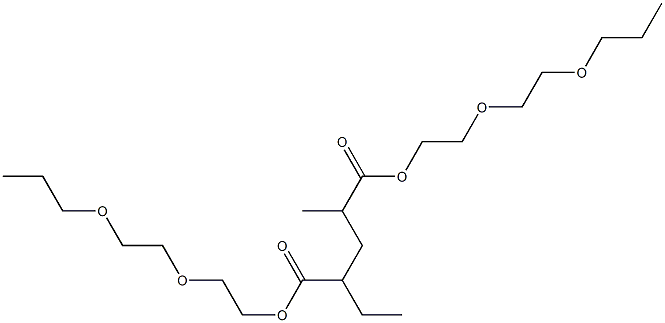 2-Ethyl-4-methylglutaric acid bis[2-(2-propoxyethoxy)ethyl] ester Structure