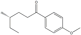 [S,(+)]-1-(4-Methoxyphenyl)-4-methyl-1-hexanone 구조식 이미지