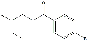 [S,(+)]-1-(4-Bromophenyl)-4-methyl-1-hexanone 구조식 이미지