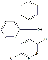 3,6-Dichloro-4-(hydroxydiphenylmethyl)pyridazine 구조식 이미지