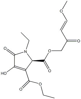 (2R)-2,5-Dihydro-4-hydroxy-5-oxo-2-(2-oxo-4-methoxy-3-butenyl)-1H-pyrrole-2,3-dicarboxylic acid diethyl ester 구조식 이미지