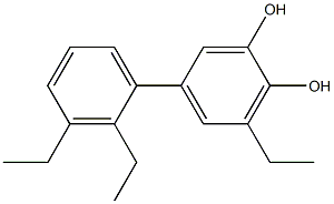 3-Ethyl-5-(2,3-diethylphenyl)benzene-1,2-diol 구조식 이미지