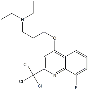 2-Trichloromethyl-4-(3-diethylaminopropoxy)-8-fluoroquinoline 구조식 이미지