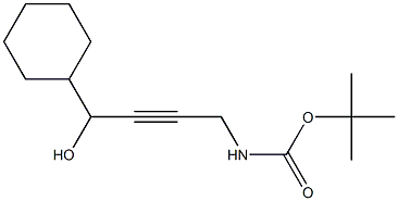 (4-Cyclohexyl-4-hydroxy-but-2-ynyl)-carbamic acid tert-butyl ester Structure