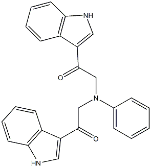 1-(1H-INDOL-3-YL)-2-([2-(1H-INDOL-3-YL)-2-OXO-ETHYL]-PHENYL-AMINO)-ETHANONE Structure