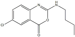 2-(BUTYLAMINO)-6-CHLORO-4H-BENZO[D][1,3]OXAZIN-4-ONE 구조식 이미지