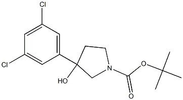 1-BOC-3-(3,5-DICHLOROPHENYL)-3-HYDROXYPYRROLIDINE Structure