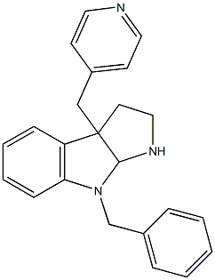 1,2,3,3A,8,8A-HEXAHYDRO-8-(PHENYLMETHYL)-3A-(4-PYRIDINYLMETHYL)-PYRROLO[2,3-B]INDOLE Structure