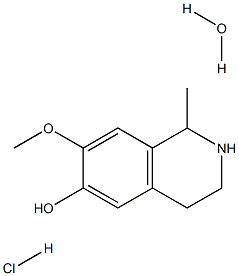 7-Methoxy-1-methyl-1,2,3,4-tetrahydro-isoquinolin-6-ol hydrochloride hydrate Structure