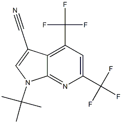 1-(tert-Butyl)-4,6-bis(trifluoromethyl)-1H-pyrrolo[2,3-b]pyridine-3-carbonitrile Structure