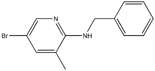 N-Benzyl-5-bromo-3-methyl-2-pyridinamine 구조식 이미지