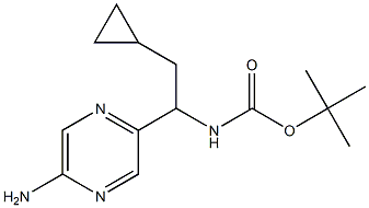 tert-butyl 1-(5-aminopyrazin-2-yl)-2-cyclopropylethylcarbamate Structure