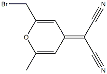 2-(2-(bromomethyl)-6-methyl-4H-pyran-4-ylidene)malononitrile 구조식 이미지